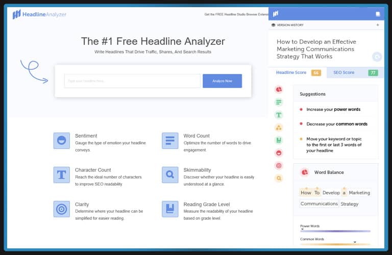 CoSchedule Headline Analyzer | Free SEO Tools For Content Optimization For SM&B Marketing