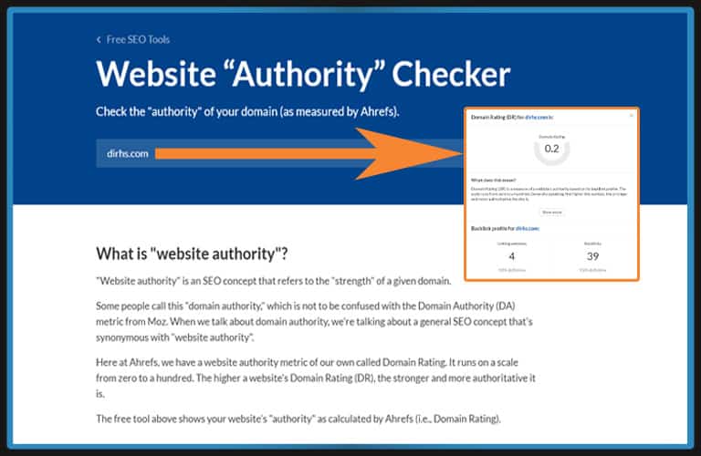 Ahrefs Authority Checker | Free SEO Tools For Link Building and Outreach 